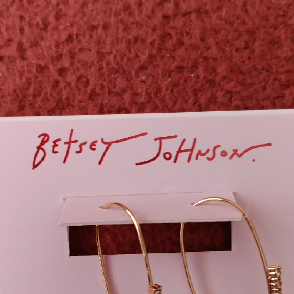 Betsey Johnson Red and Green Strawberry Earrings - Picture 2 of 4
